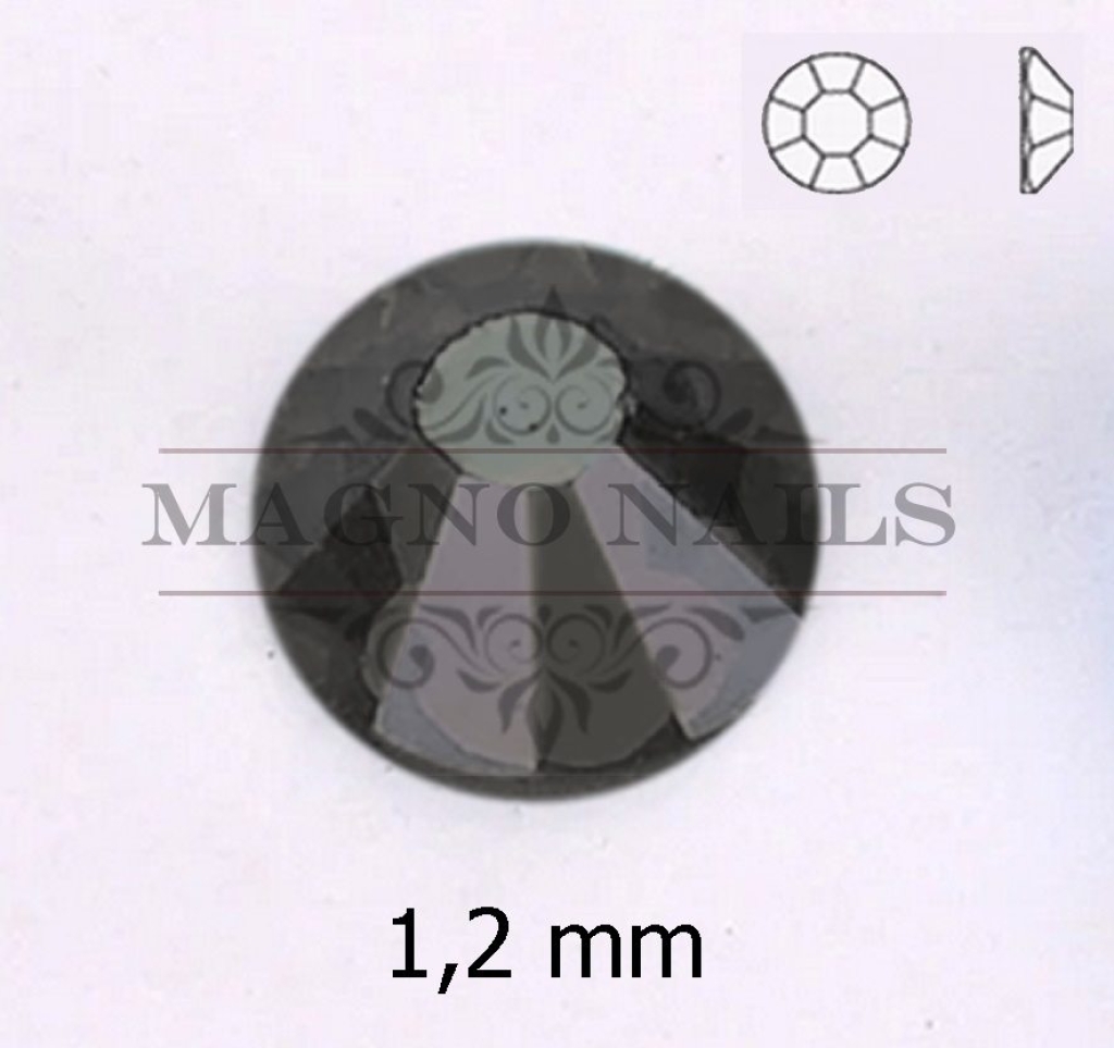 Glas Ministrasssteine rund - Jet Hematite Nail Art Nails Nagel Nögel Nailart